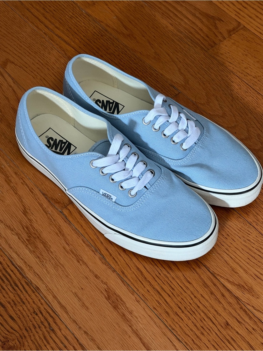 Vans Authentic Canvas Sneakers - Light Blue and White